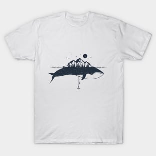 Whale And Mountains T-Shirt